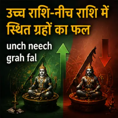 उच्च राशि-नीच राशि में स्थित ग्रहों का फल